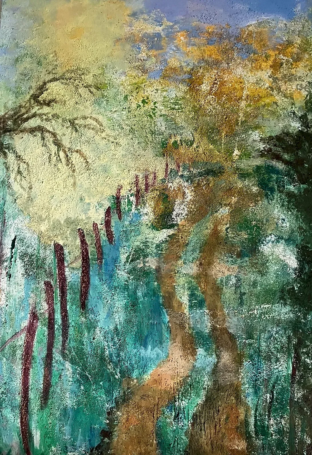 Bäume im Nebel — Gemälde von Jutta