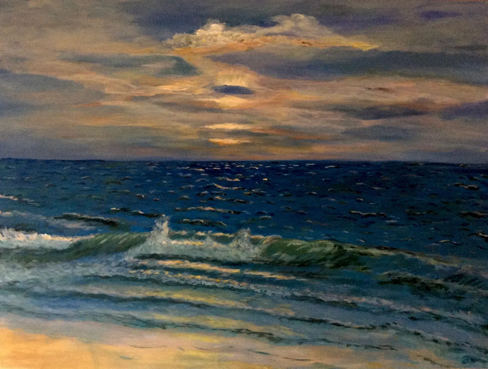 Sonnenuntergang am Meer — Gemälde von Jutta