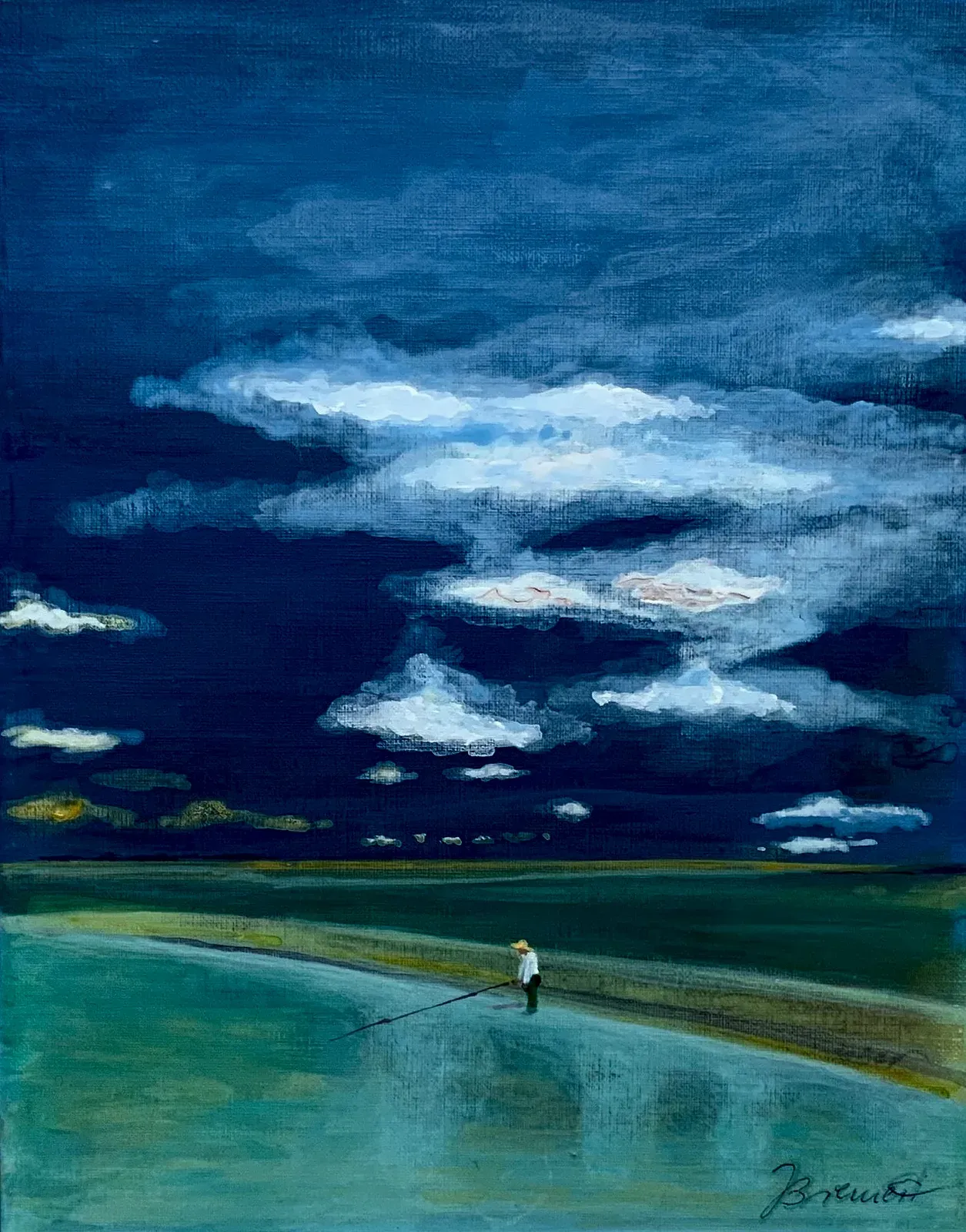 Strand unter Wolken — Gemälde von Jutta